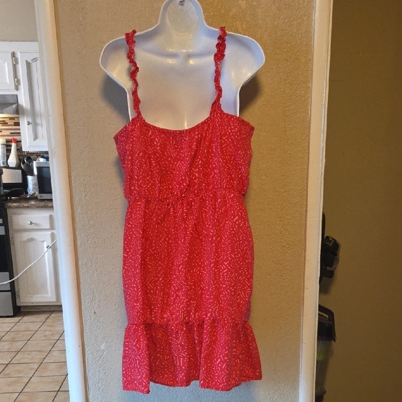 Banana Republic Red Midi Dress - Picture 2 of 4